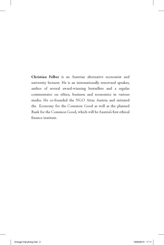 Change Everything: Creating an Economy for the Common Good
