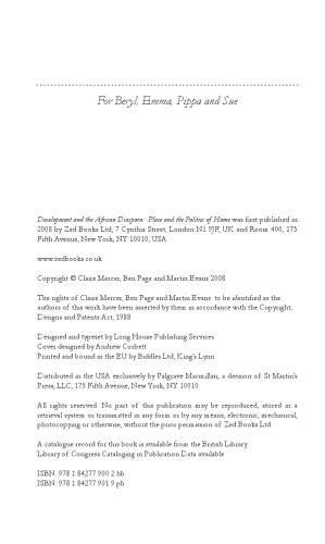 Development and the African Diaspora: Place and the Politics of Home
