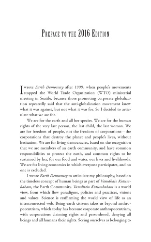 Earth Democracy: Justice, Sustainability and Peace