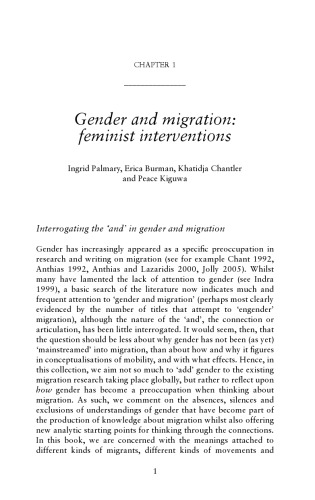 Gender and Migration: Feminist Interventions