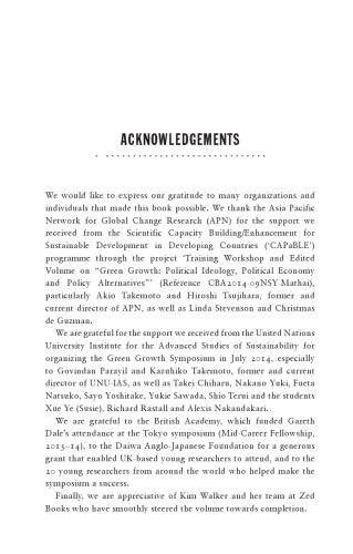 Green Growth: Ideology, Political Economy and the Alternatives