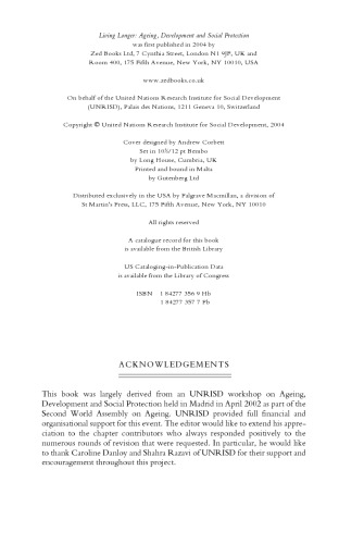 Living Longer: Ageing, Development and Social Protection