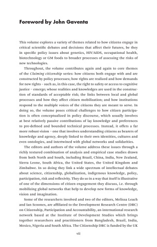 Science and citizens: Globalization and the challenge of engagement