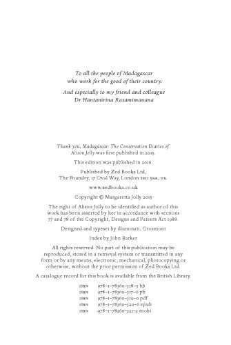 Thank you, Madagascar: The Conservation Diaries of Alison Jolly