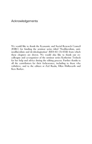 Rise and Fall of Neoliberalism: The Collapse of an Economic Order?