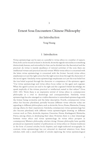 Ernest Sosa Encountering Chinese Philosophy: A Cross-Cultural Approach to Virtue Epistemology