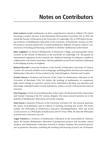 MasterClass in Mathematics Education: International Perspectives on Teaching and Learning