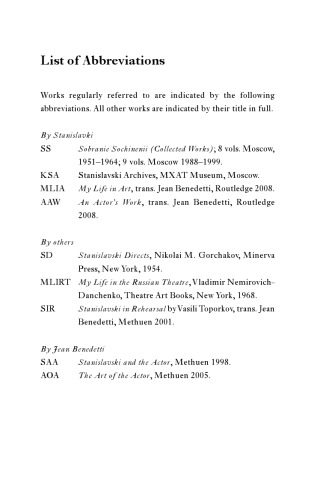 Stanislavski: An Introduction: Genealogy of a Scientific Field