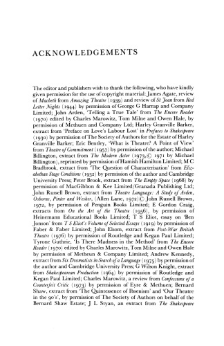 Drama Criticism: Developments Since Ibsen: Developments Since Ibsen