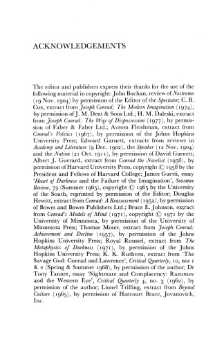 Joseph Conrad: Heart of Darkness, Nostromo and Under Western Eyes