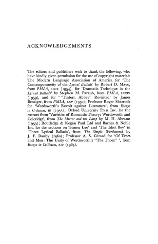 Wordsworth: Lyrical Ballads