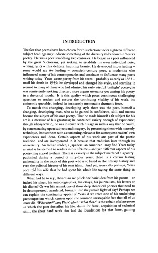 Poems of W.B. Yeats: A New Selection