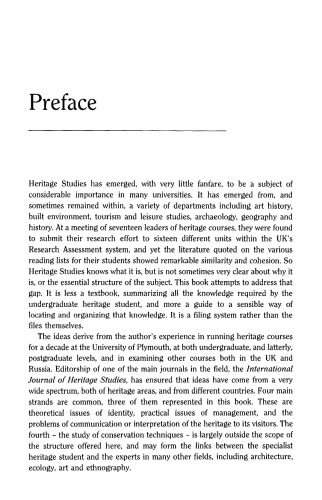 Heritage: Management, Interpretation, Identity