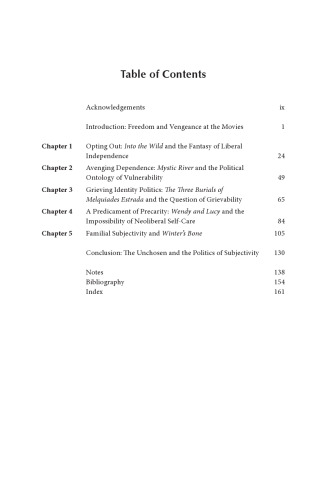 Freedom and Vengeance on Film: Precarious Lives and the Politics of Subjectivity