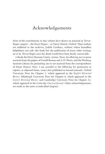 Hugh Trevor-Roper: The Historian