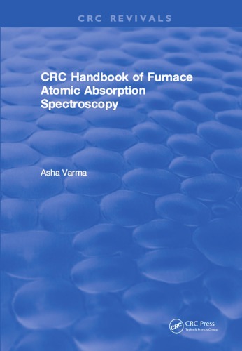 Crc handbook of furnace atomic absorption spectroscopy 1990