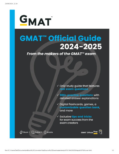 GMAT Official Guide 2024-2025: Book + Online Question Bank