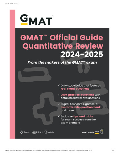 GMAT Official Guide Quantitative Review 2024-2025: Book + Online Question Bank