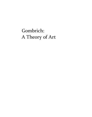 Gombrich: A Theory of Art