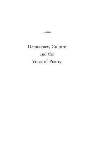 Democracy, Culture and the Voice of Poetry