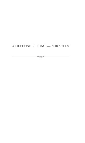A Defense of Hume on Miracles