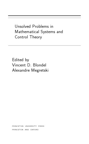 Unsolved Problems in Mathematical Systems and Control Theory