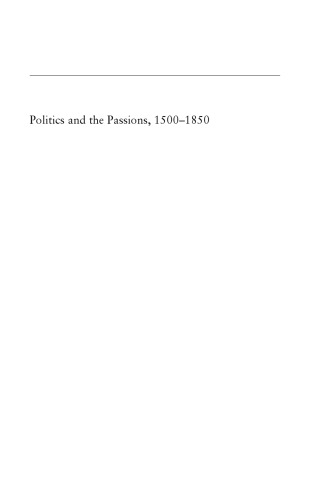 Politics and the Passions, 1500-1850