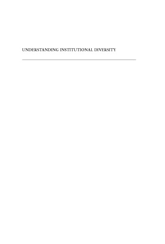 Understanding Institutional Diversity