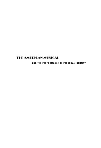 The American Musical and the Performance of Personal Identity