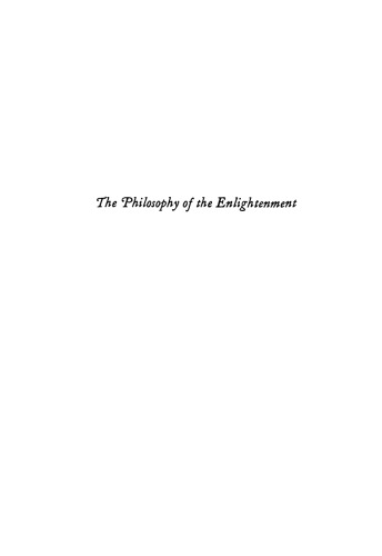 The Philosophy of the Enlightenment: Updated Edition