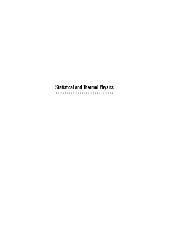 Statistical and Thermal Physics: With Computer Applications
