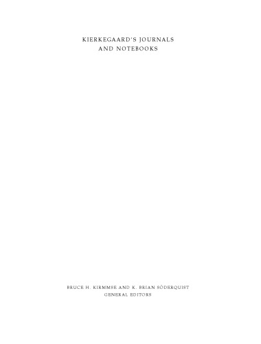 Kierkegaard's Journals and Notebooks, Volume 4: Journals NB-NB5