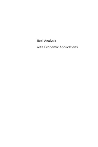 Real Analysis with Economic Applications
