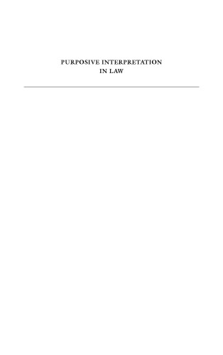 Purposive Interpretation in Law