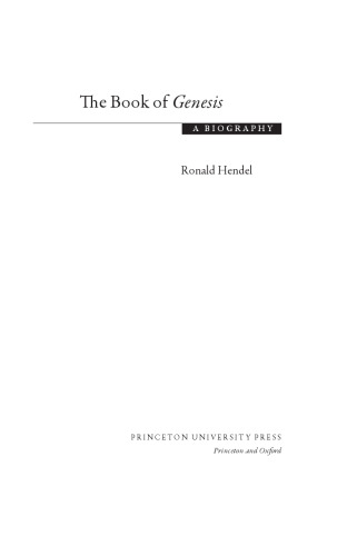 The Book of Genesis: A Biography