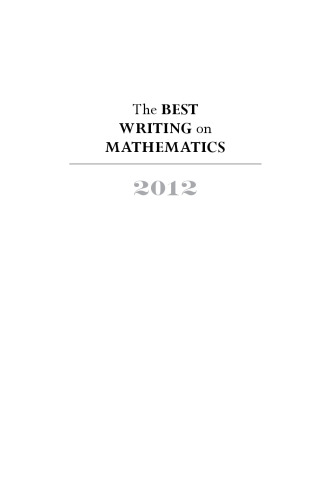The Best Writing on Mathematics 2012