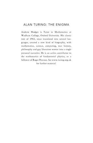 Alan Turing: The Enigma The Centenary Edition