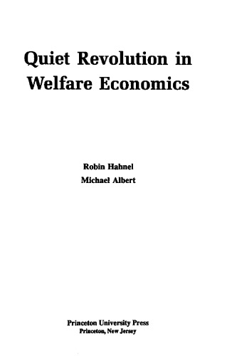 Quiet Revolution in Welfare Economics