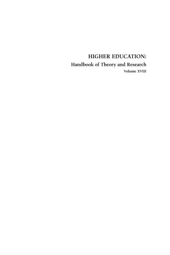 Higher Education: Handbook of Theory and Research