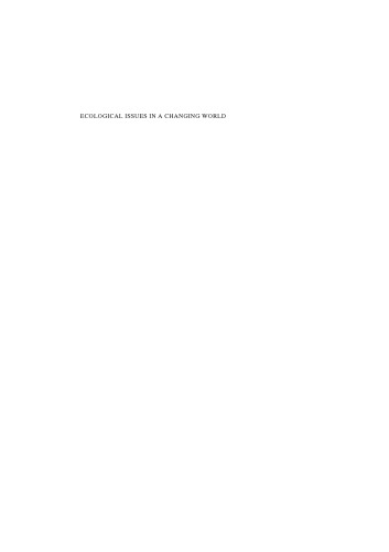 Ecological Issues in a Changing World: Status, Response and Strategy