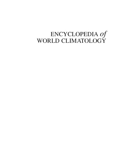 Encyclopedia of World Climatology