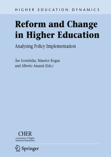 Reform and Change in Higher Education: Analysing Policy Implementation