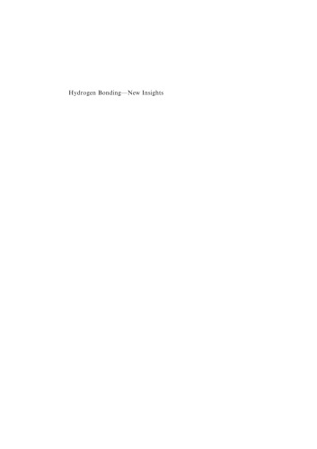 Hydrogen Bonding—New Insights