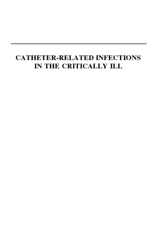 Catheter-Related Infections in the Critically Ill