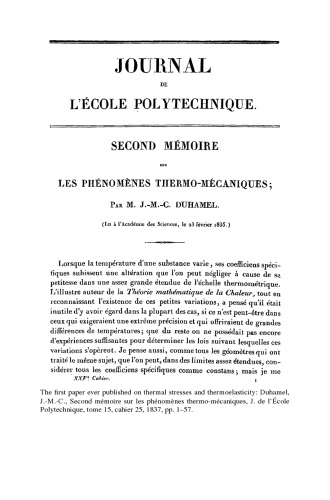 Thermal Stresses – Advanced Theory and Applications