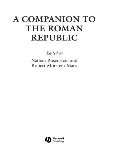 A Companion to the Roman Republic