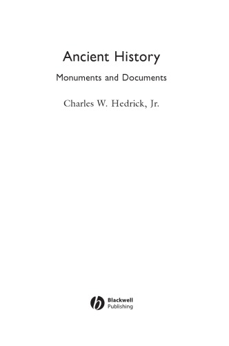 Ancient History: Monuments and Documents