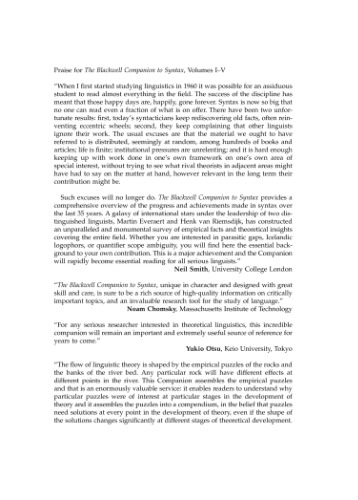 The Blackwell companion to syntax