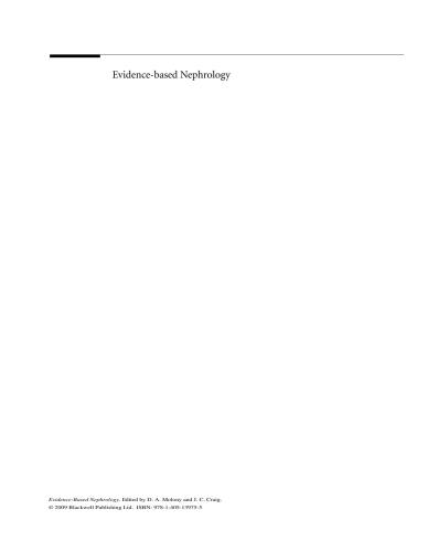 Evidence-based nephrology