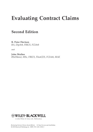 Evaluating Contract Claims, Second Edition